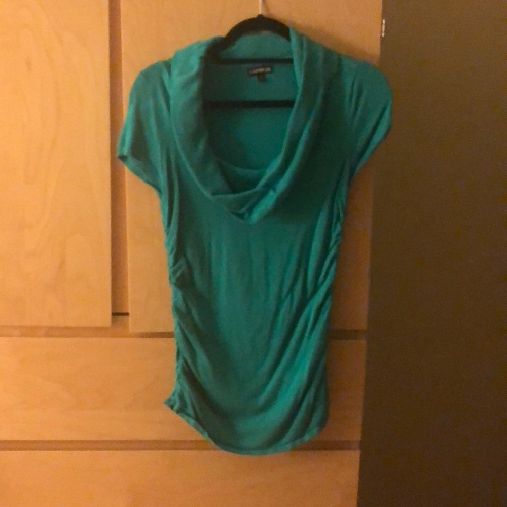 Express cowl neck short sleeve sweater